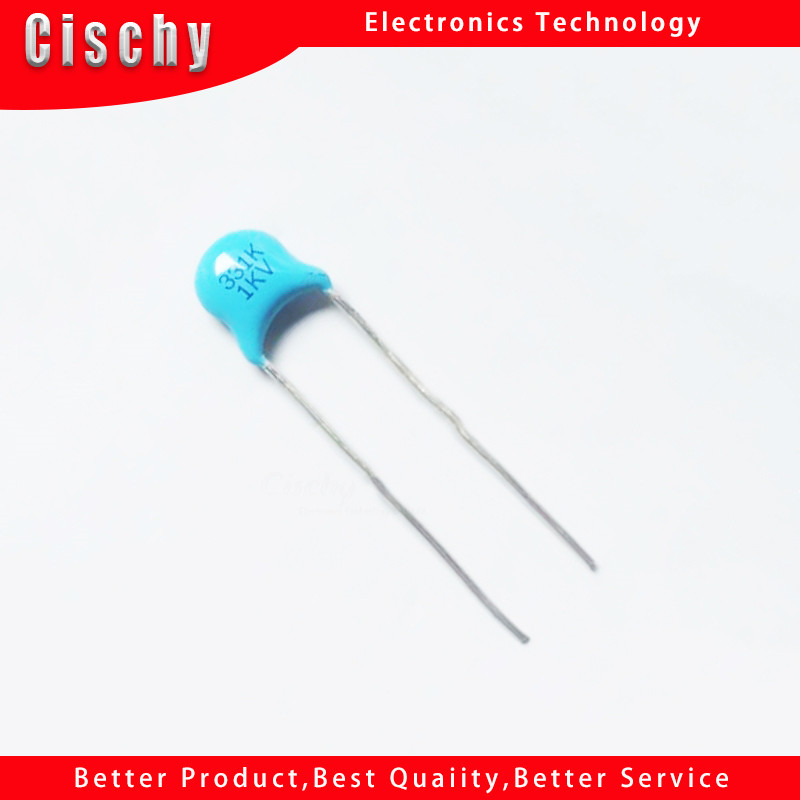 10 ชิ้น/ล็อต 1KV331K 1KV 331K ตัวเก็บประจุเซรามิกแรงดันสูงในสต็อก