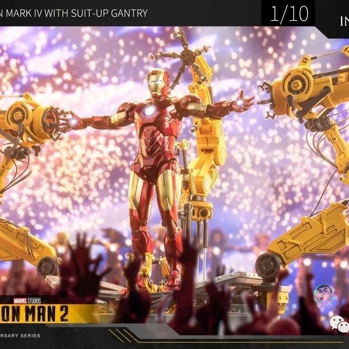 ZD ของเล่น Iron Man Mark 4 & Suit Up Gantry 1/10 Action Figure