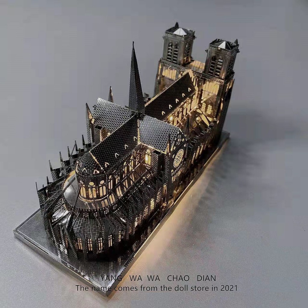 เลโก้บล็อกตัวต่อกันแมรี่เวอร์จิ้นในปารีส!3d สามมิติปริศนาโลหะ DIY ปริศนาทําด้วยมือประกอบของเล่น ราคา ถูกที่สุด ดีลบีเคเค แกลเลอรีภาพที่ 2