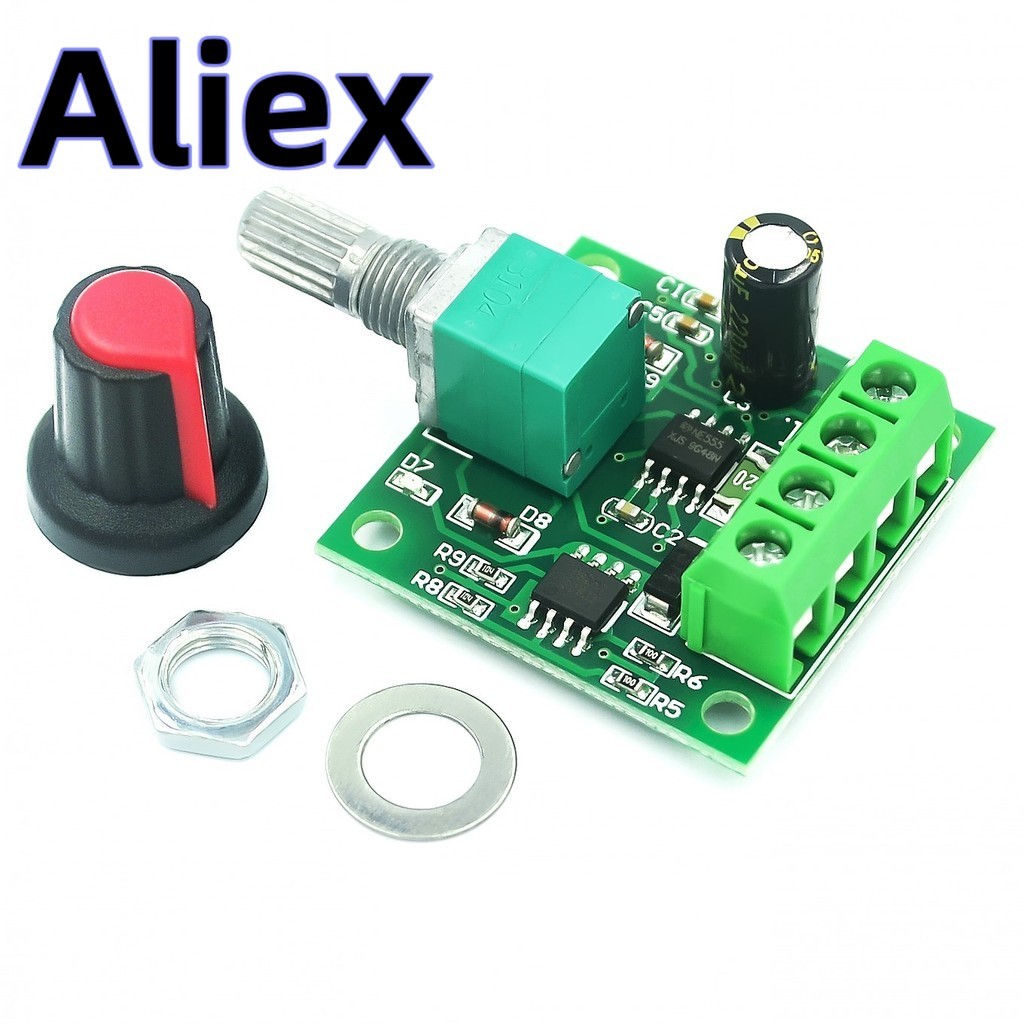 (1-5 ชิ้น) DC 1.8V 3V 5V 6V 12V 2A 1803BK PWM มอเตอร์ควบคุมความเร็วมอเตอร์แรงดันต่ําควบคุมความเร็ว PWM 0 ~ 100% โมดูลไดรฟ์ปรับ
