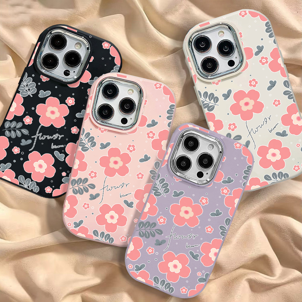 Case For เคส Samsung A56 A36 A05S A05 A06 A35 A55 A15 A54 A12 A13 A26 A16 A25 การ์ตูน เลนส์โลหะชุบไฟฟ้า หรูหรา เรียบง่าย