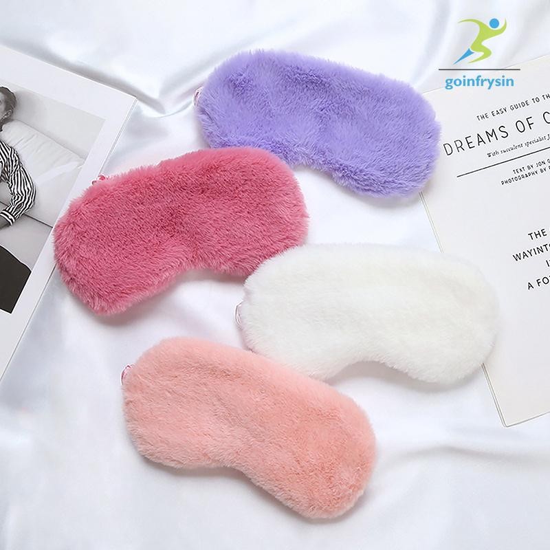[DI] 1 ชิ้น Plush Sleep Eye Mask Aldults Sleep Better Light Proof Night Eye Cover นุ่มและผิว Silk Eye Patch Health Care TH