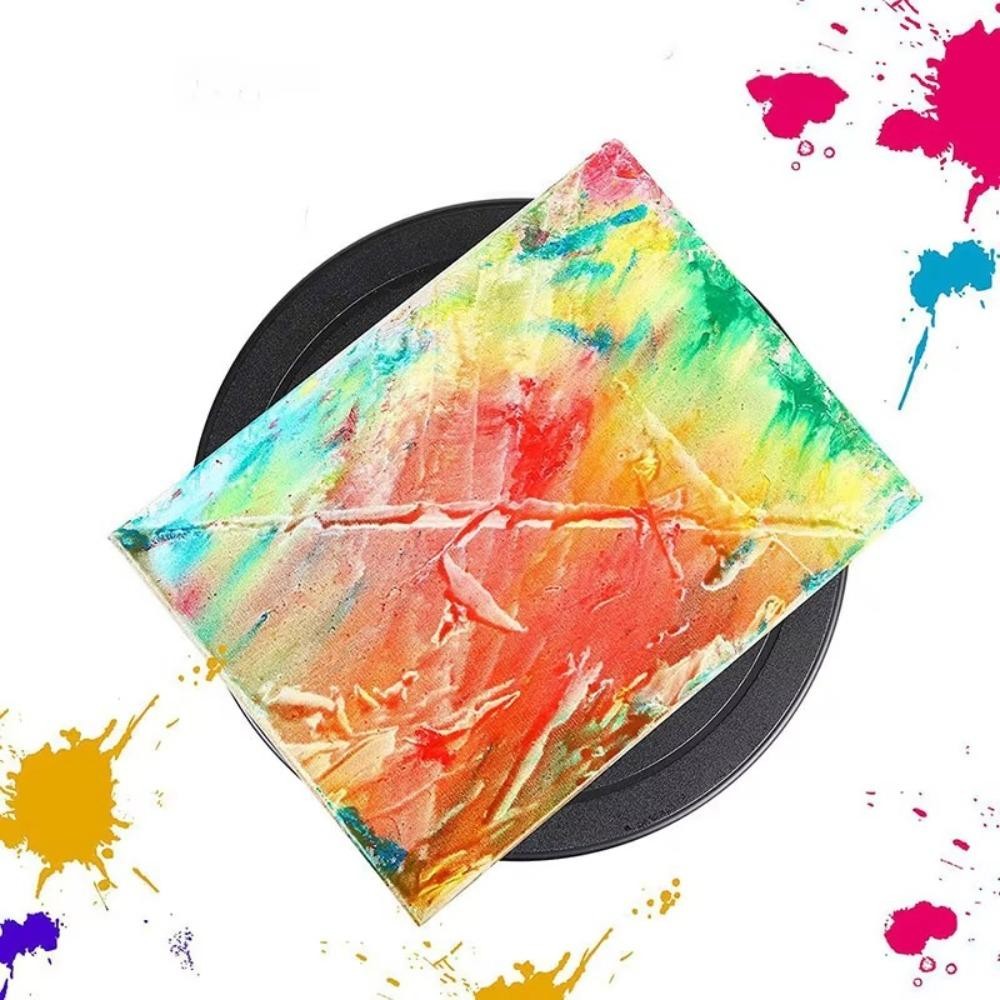 BTLIM แท่นหมุนตกแต่งเค้ก,พลาสติก 11 นิ้วจานหมุนเค้ก,อุปกรณ์ครัวเบเกอรี่เครื่องมือภาพวาดสีดําหมุนแผ่นเสียง - รูปที่ 5