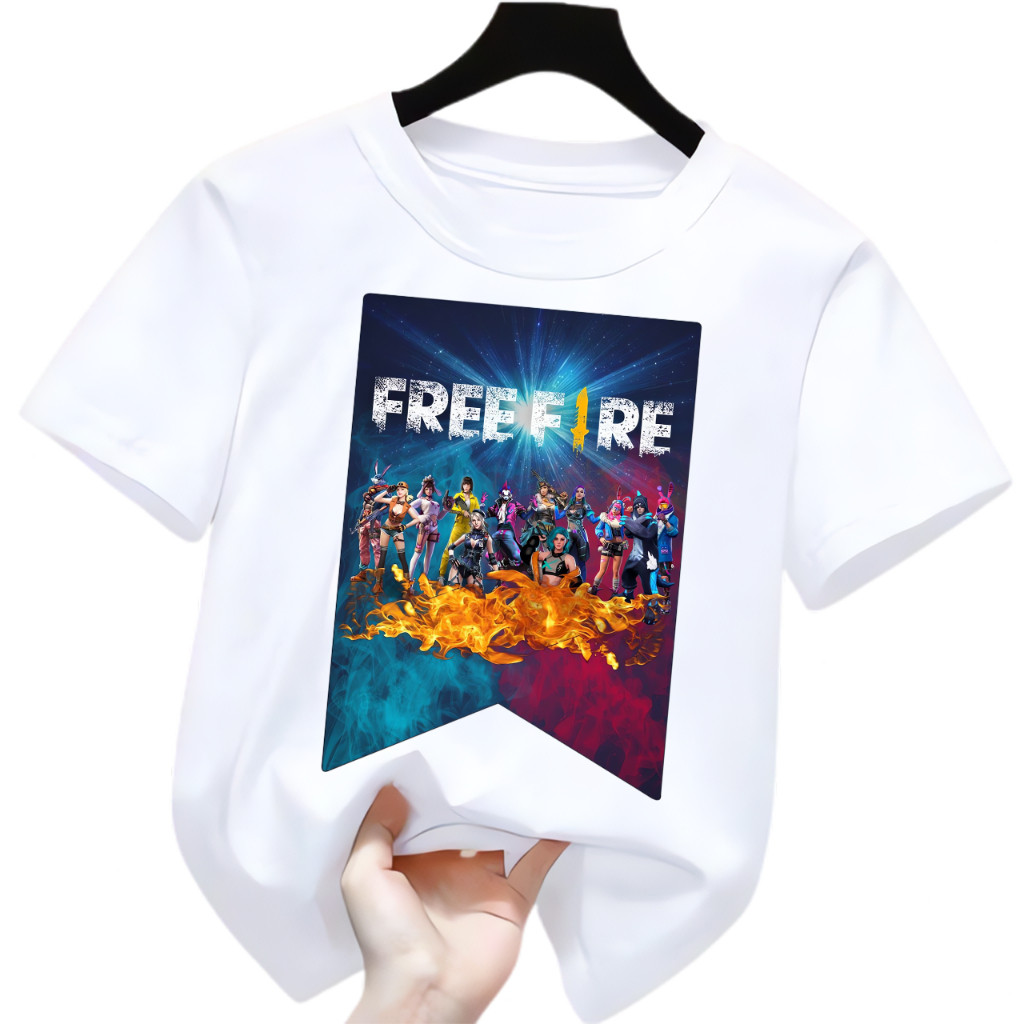 เสื้อยืดเด็ก Unisex รุ่น FF สําหรับเด็กอายุ 2-12 ปี KID ZONE