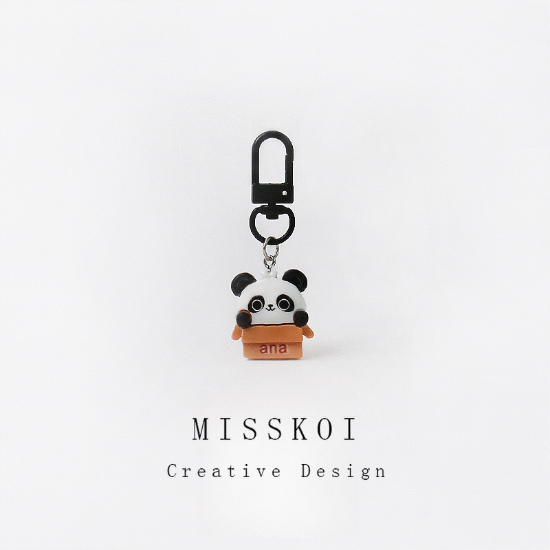 มจต พวงกุญแจจี้แพนด้าน้อยน่ารักคู่หวานอุปกรณ์เสริมขนาดเล็กที่เรียบง่าย - รูปที่ 4