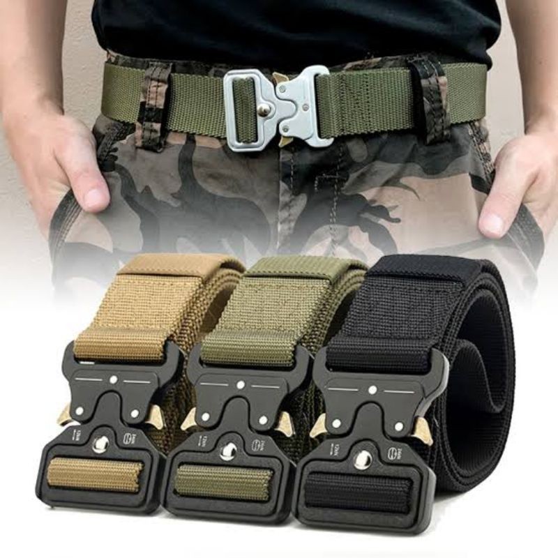 MS Womens Unisex Canvas Military Tactical Belt Buckle 125cm อเนกประสงค์