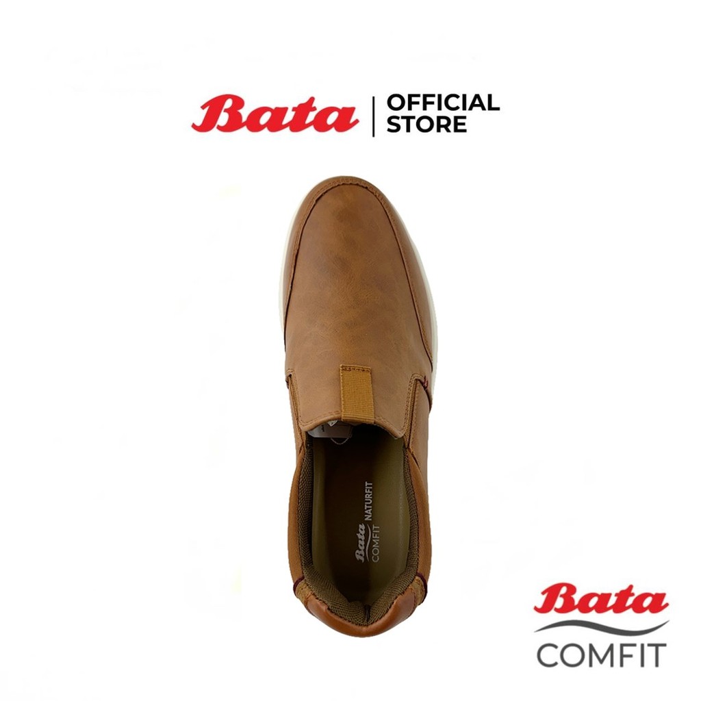 Bata บาจา Comfit รองเท้าแบบสวมทางการ เพื่อสุขภาพ สำหรับผู้ชาย รุ่น FAUSTO_FLEXFIT สีเทา 8217711 สีน้ำตาล 8218711