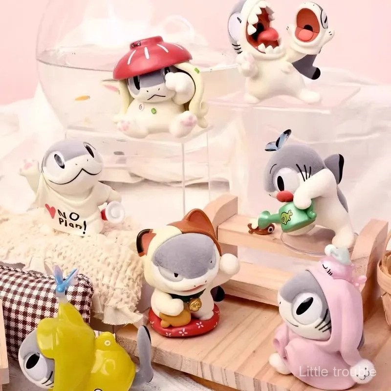 2025 ใหม่ Sharkitty V1 Series กล่องของเล่นตุ๊กตาสัตว์ปริศนา ฟิกเกอร์แอคชั่น ของตกแต่งโต๊ะ ของขวัญวันเกิดเด็ก JR6U