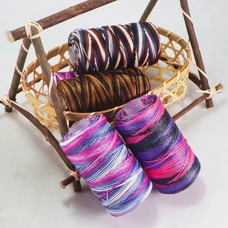 เชือกร่ม 1.5 มม. เส้นกลมเงา สำหรับถักกระเป๋า DIY 100กรัม พร้อมส่ง