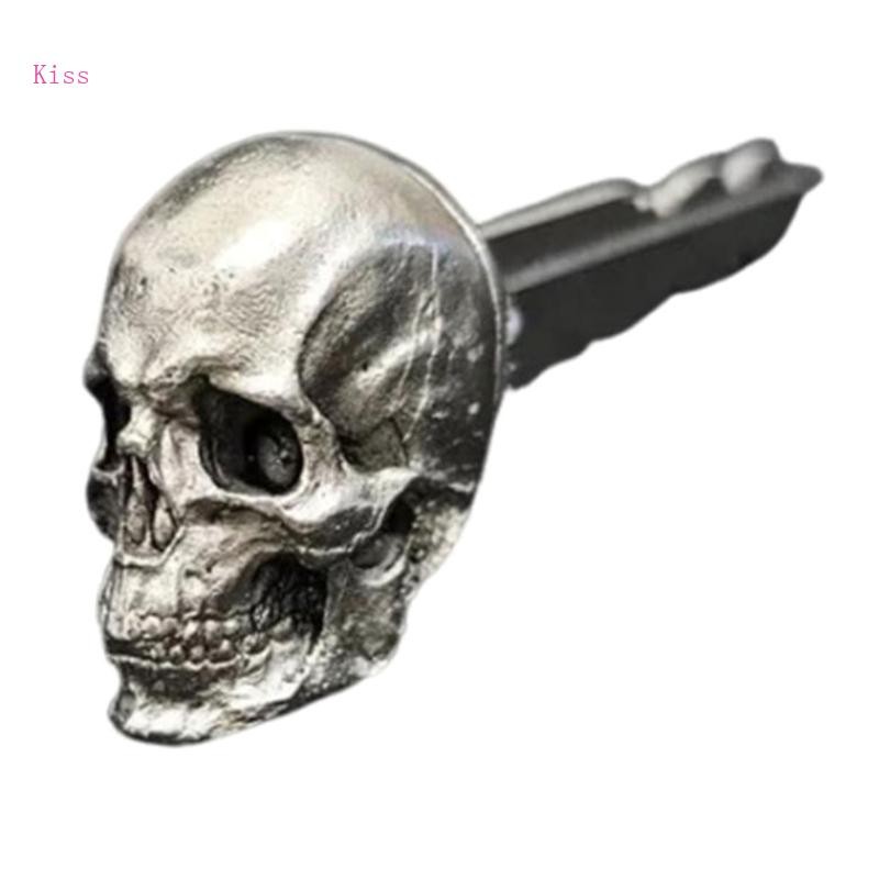 Kiss ปรับแต่งอุปกรณ์เสริมกุญแจหัวกะโหลกปีศาจสําหรับความรักของ Auto Bike
