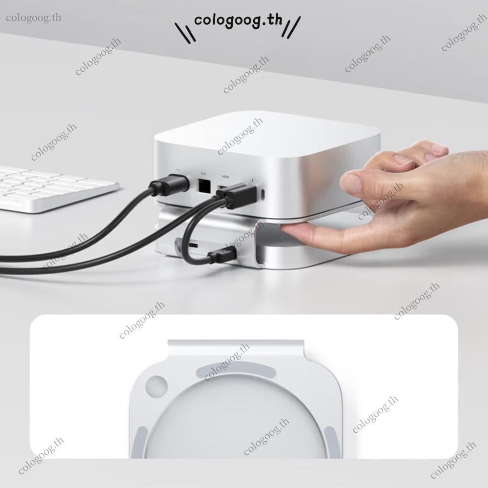 [colog.th] ฮับ USB C พร้อมตัวรับ SSD M.2 สําหรับ Mac Mini M4 หรือ M4 Pro Type-C Docking Station SSD 