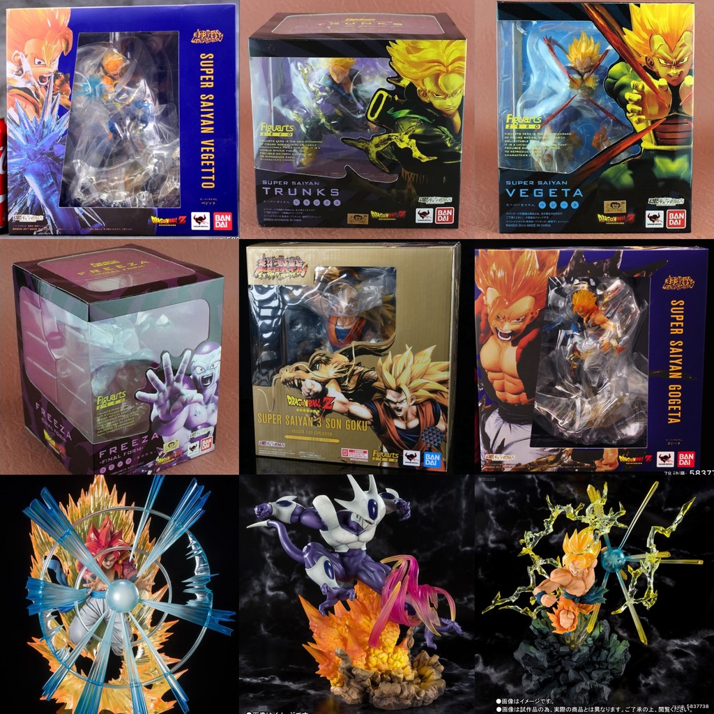 Bandai Dragon Ball Z Soul Web Exclusive Figuarts Zero Goku Vegeta Trunks Gogeta&Broly Action Figures