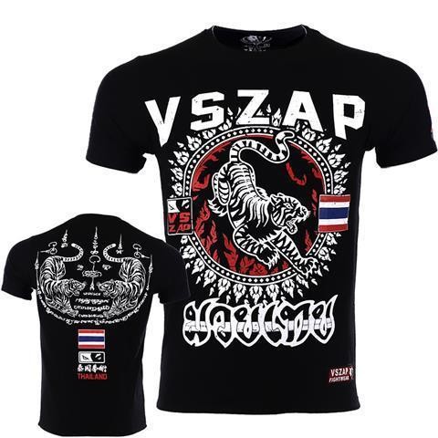 VSZAP MUAY THAI THAI MUAY THAI เสื้อยืดออกกําลังกายแขนสั้นยืดชุดฝึกซ้อมกีฬาอินเทรนด์