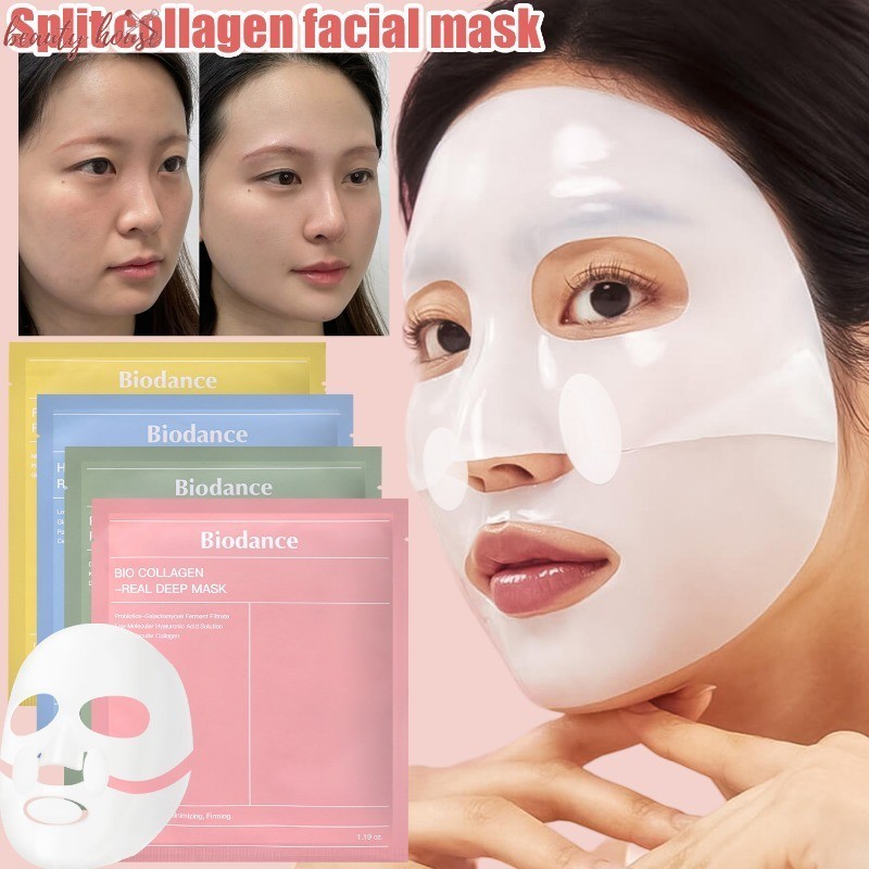 [BZ]มาส์กหน้าแบบปรับได้ Multi-Effect | Bafushi 4 สีพร้อมคอลลาเจน/วิตามินซี/Keelp, Elasticity & Moisture Lock, Pore Minimizing & Oil Control, แผ่นมาส์ก 34g