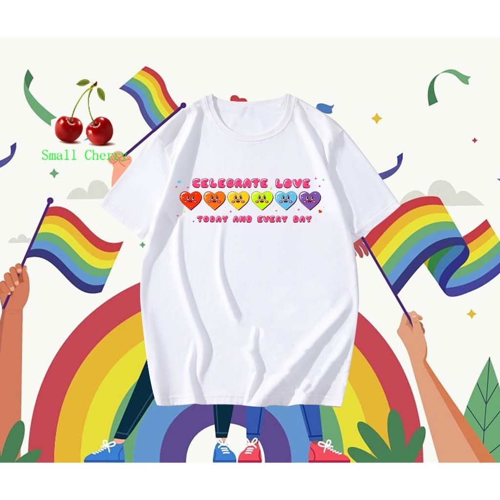 🏳‍🌈 Pride Month🏳‍🌈 LGBT Pride Flag ✨💖หมายถึง เกย์ภูมิใจ &เลสเบี้ยนเรนโบว์ธงเสื้อยืดกะเทยข้ามเพศ LGBT