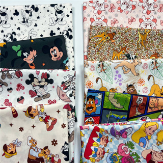 วัสดุสำหรับเย็บปักถักร้อย DIY Poplin มีลวดลายตัวละครการ์ตูนค…