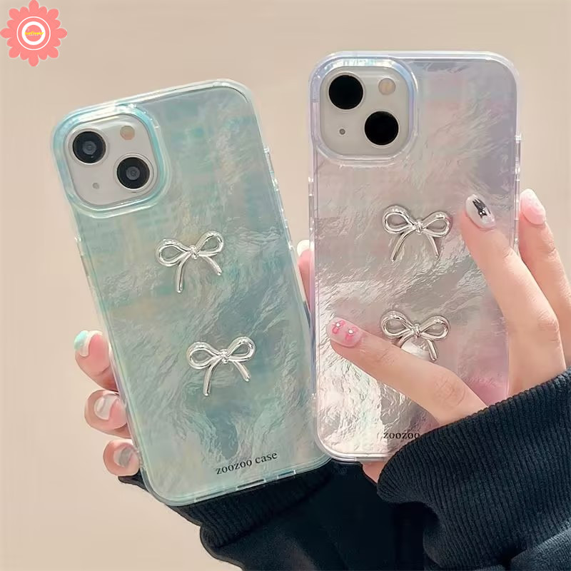 สําหรับ Infinix Tecno Spark GO 1 20 10 Pro 10C 20C Smart 9 7 8 5 6 Plus Hot 50i 40i 30i 20 12 30 10 11 Play Note 40 30 Pro ITEL A70 Camon 20 แฟนตาซีน่ารัก Bow Knot เคสระลอกน้ํา