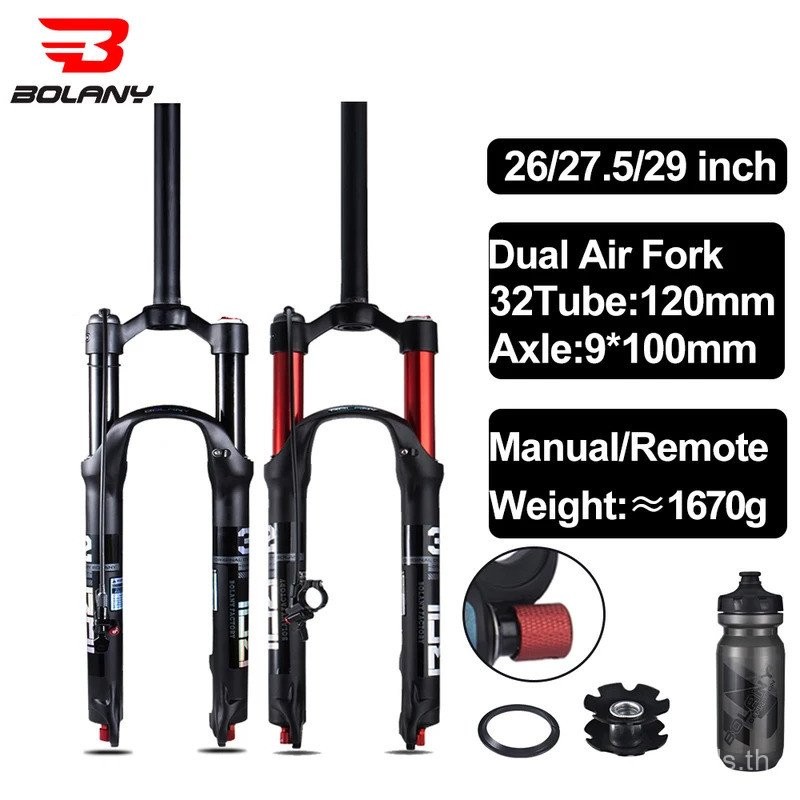 Bolany MTB sususpension Rebound ปรับ Double Air Fork 26/27 .5er/29er แมกนีเซียมอัลลอยด์100มม. 32 RL จักรยานอุปกรณ์เสริม