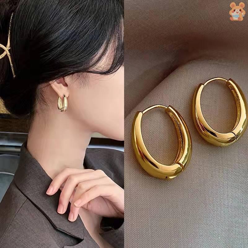 [LO] ต่างหูโลหะทรงเรขาคณิตอินเทรนด์ใหม่สําหรับผู้หญิงเครื่องประดับแฟชั่นต่างหูที่ละเอียดอ่อนสําหรับงานปาร์ตี้ TH
