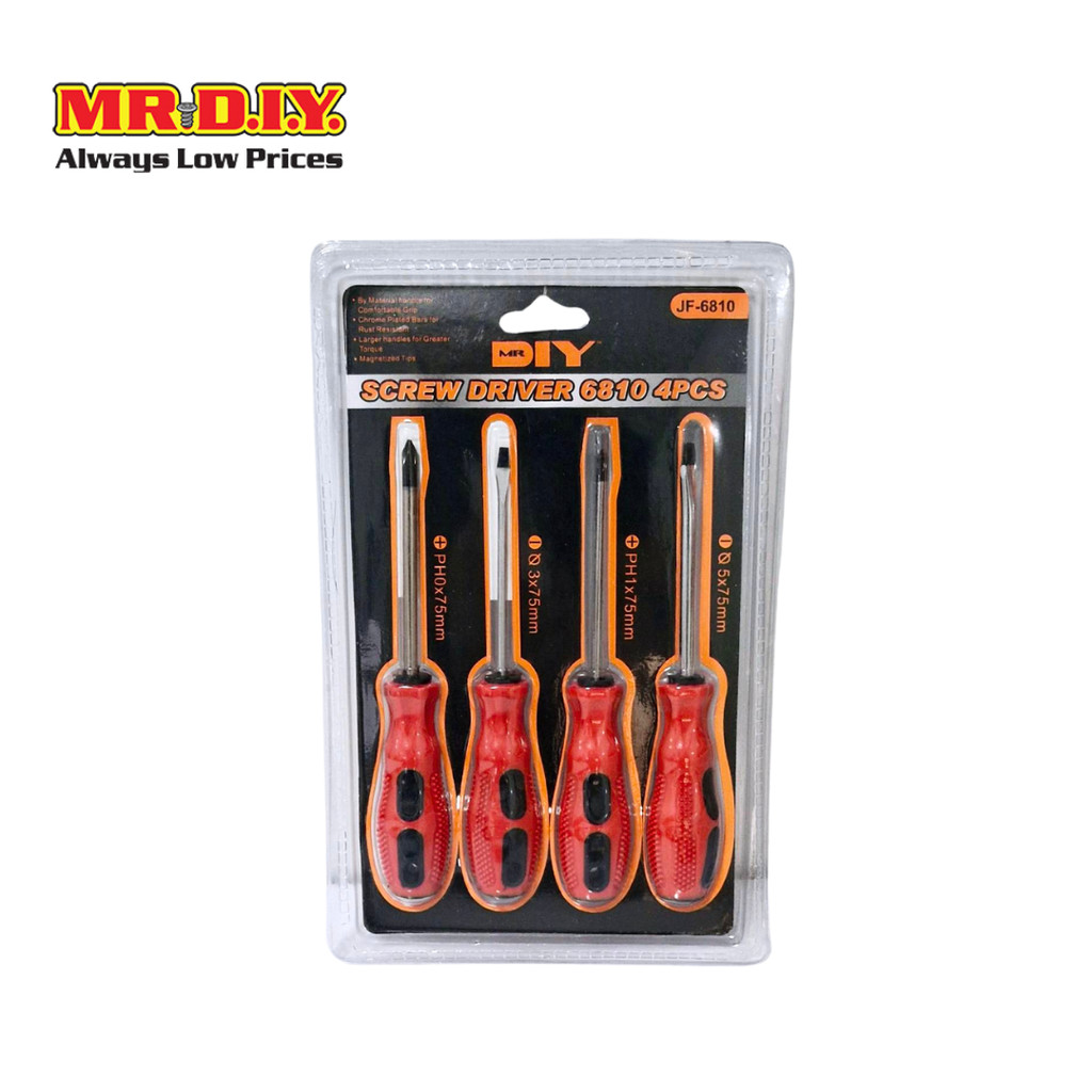 MR.D.I.Y. ชุดไขควง  รุ่น JF-6810 จำนวน 4 ชิ้น/แพ็ก