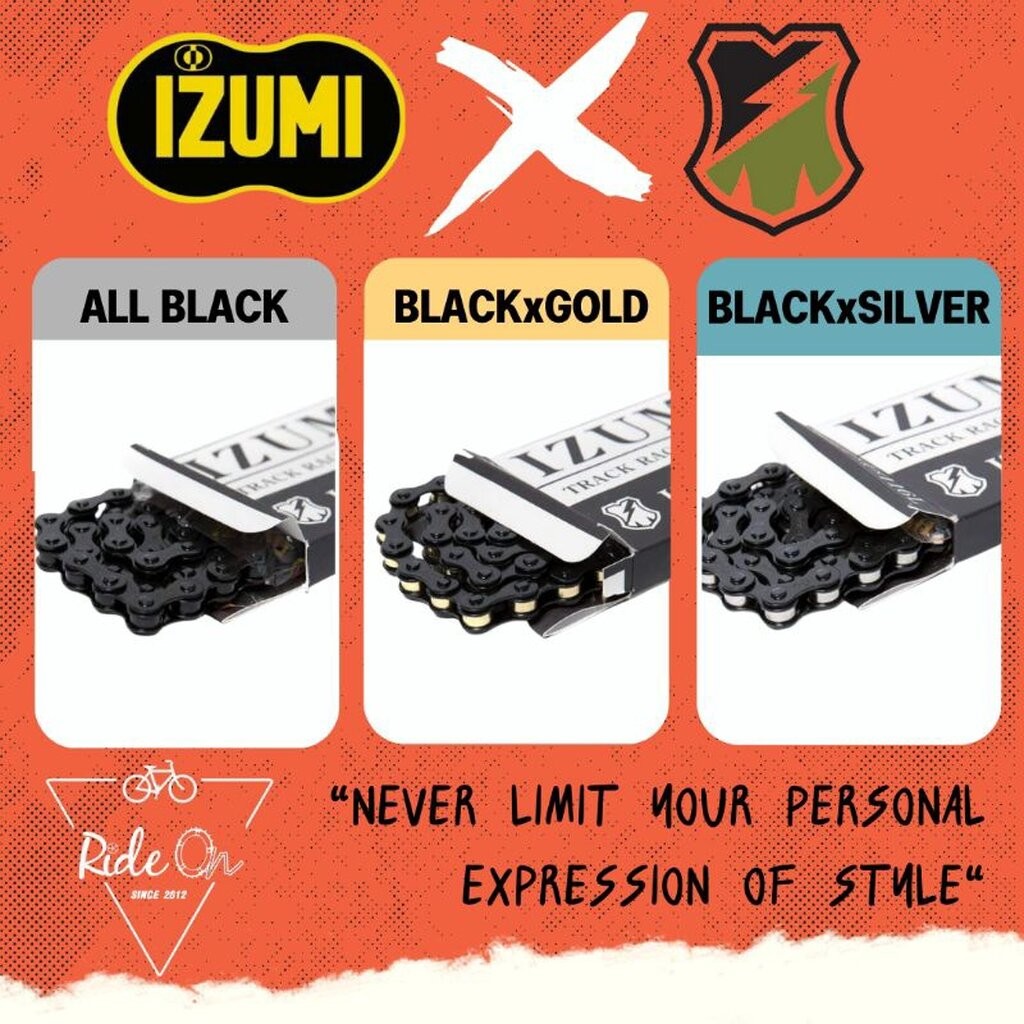 โซ่จักรยาน Izumi x Mash เป็นรุ่นที่ Izumi ทำร่วมกับ Mash SF อึด ทน สวย หรู | สำหรับฟิกเกียร์, BMX แล