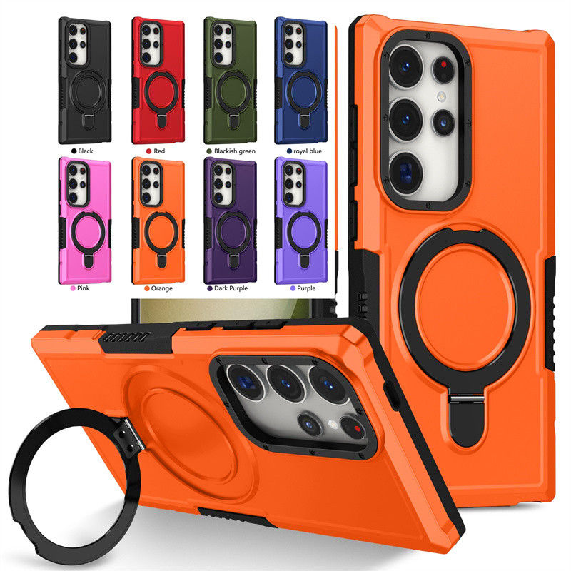 Armor Grade Heavy Duty Case Casing Samsung Galaxy S26 S25 S24 S23 S22 S21 Ultra Plus FE Stable Bracket Protection Back Cover