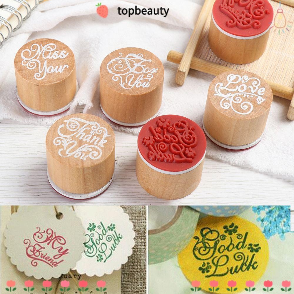 Topbeauty ไม้แสตมป์ยางเครื่องเขียนแฟชั่นขอบคุณสําหรับคุณอุปกรณ์วาดภาพ Daily Planner Decor Scrapbooking