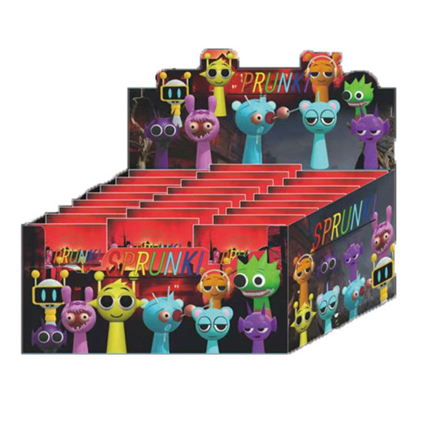 3-3.2inch Sprunki Incredibox Sprunki Action Figurines กระเป๋าตาบอด PVC เครื่องประดับพร้อมการ์ด