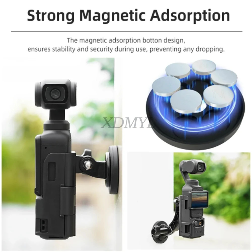 กรอบขยายสําหรับกระเป๋า 3 Magnetic Fix Mount ฐานคลิปอะแดปเตอร์อินเทอร์เฟซสําหรับ DJI Osmo Pocket 3 อุปกรณ์เสริมสําหรับกล้อง