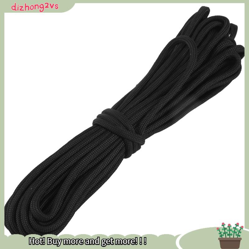 [dizhong2vs]Paracord 550 เชือกร่มชูชีพ 7 Core Strand สําหรับปีนเขาแคมป์ปิ้งเชือกหัวเข็มขัดสีดํา 25FT