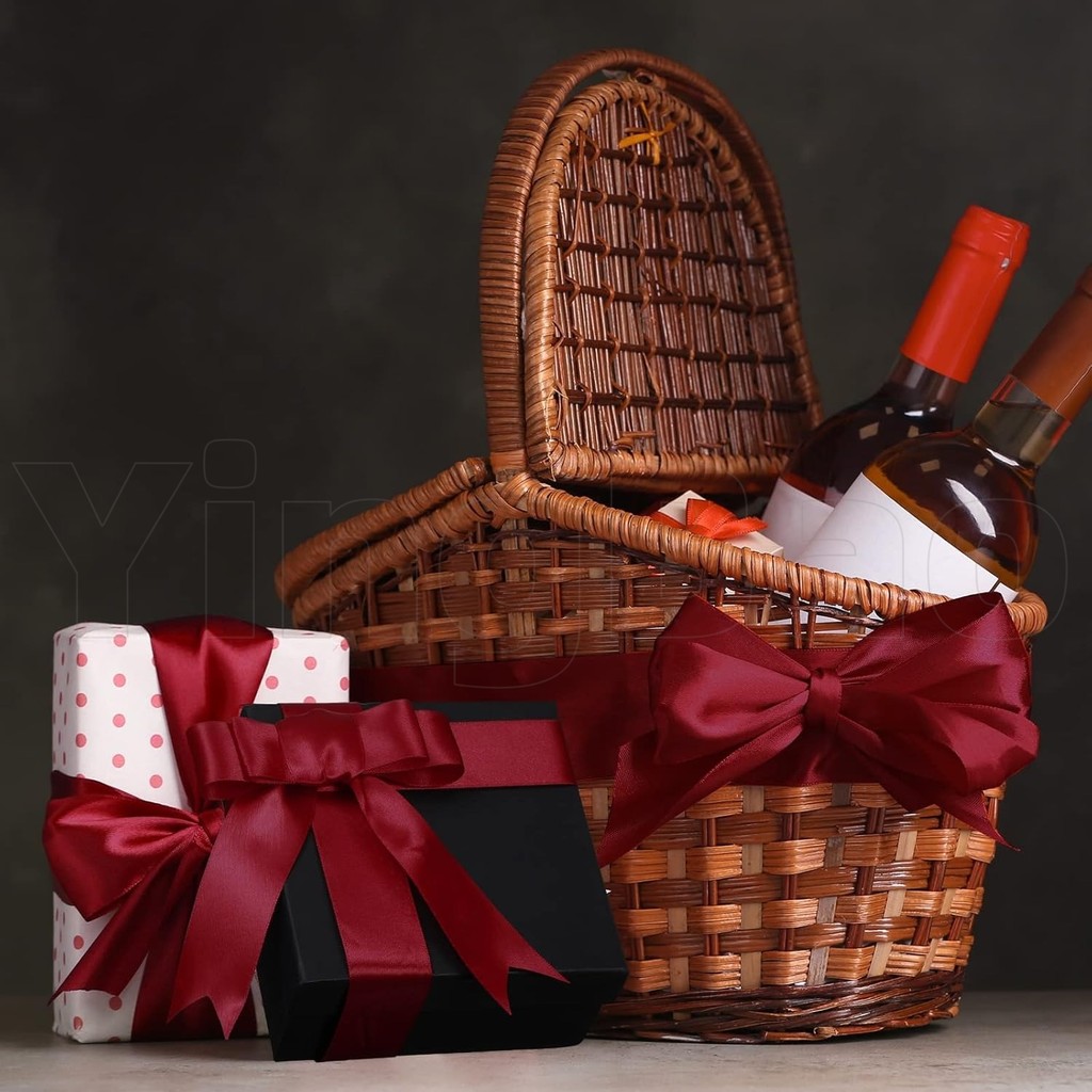 25หลาริบบิ้นสําหรับห่อของขวัญสีแดงซาตินริบบิ้นผมริบบิ้นที่สมบูรณ์แบบสําหรับห่อของขวัญเชิญลูกโป่งดอกไม้งานฝีมือเย็บพรรคตกแต่งงานแต่งงานวั - รูปที่ 2