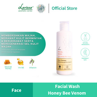 Larissa Facial Wash Honey Bee Venom Acne Sabun Wajah Kulit Berjerawat Meradang/Beruntusan