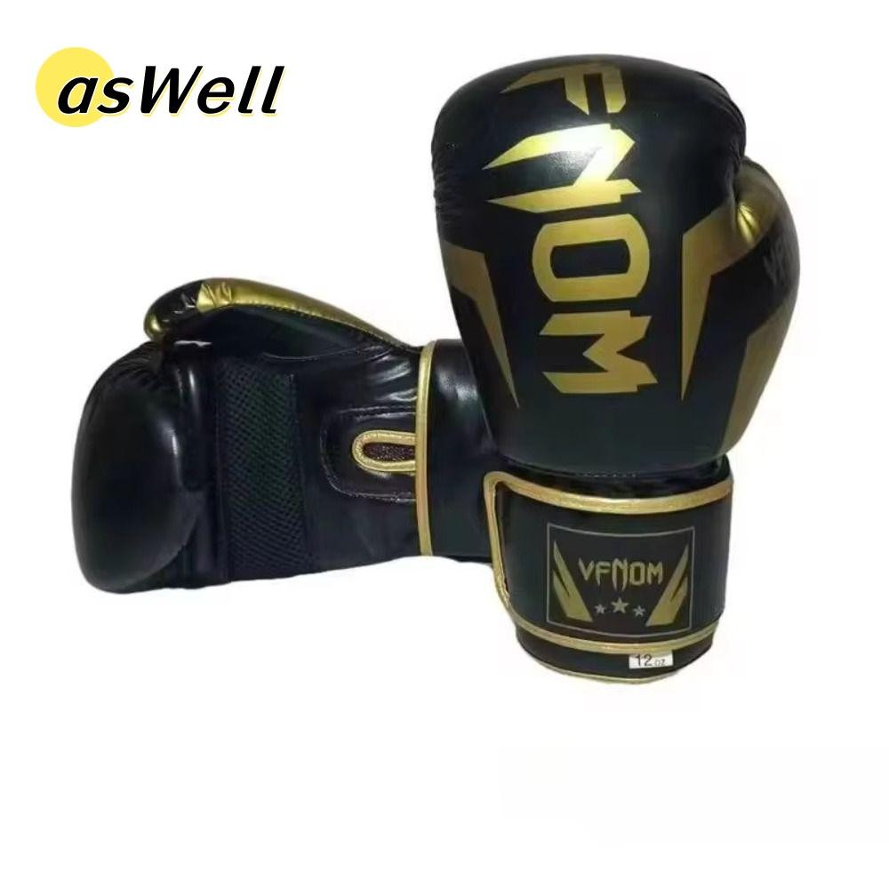 Aswell นวมชกมวยสําหรับผู้ใหญ่สําหรับเด็ก, PU Breathable Sanda ถุงมือต่อสู้มวยไทย, ถุงมือออกกําลังกายมืออาชีพ 6/10/12/14Oz ถุงมือเจาะเทควันโด