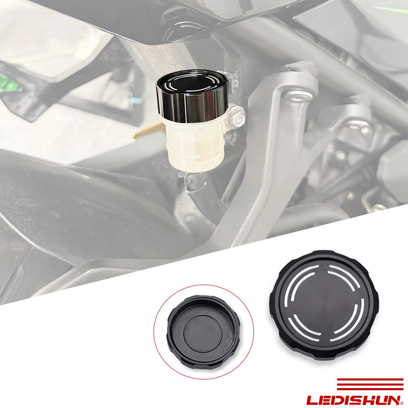 รถจักรยานยนต์ด้านหลังน้ํามันเบรกถังน้ํามันอ่างเก็บน้ําถังฝาครอบเข้ากันได้กับ Kawasaki Ninja H2 H2R Z