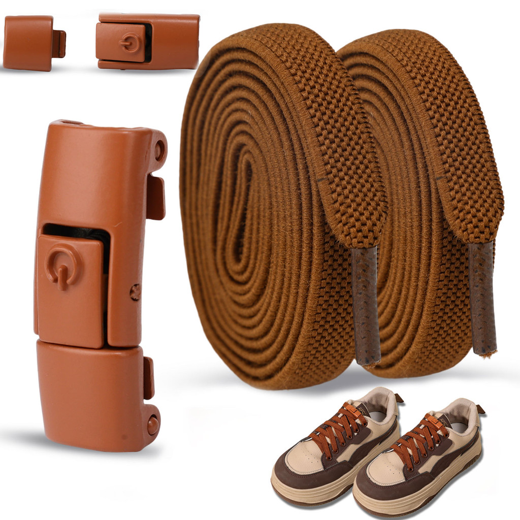 โดยไม่ต้องผูกกดล็อคเชือกผูกรองเท้า-โดยไม่ต้องผูกลูกไม้ยืดหยุ่น-เด็กผู้ใหญ่เชือกผูกรองเท้ารองเท้าอุปกรณ์เสริม