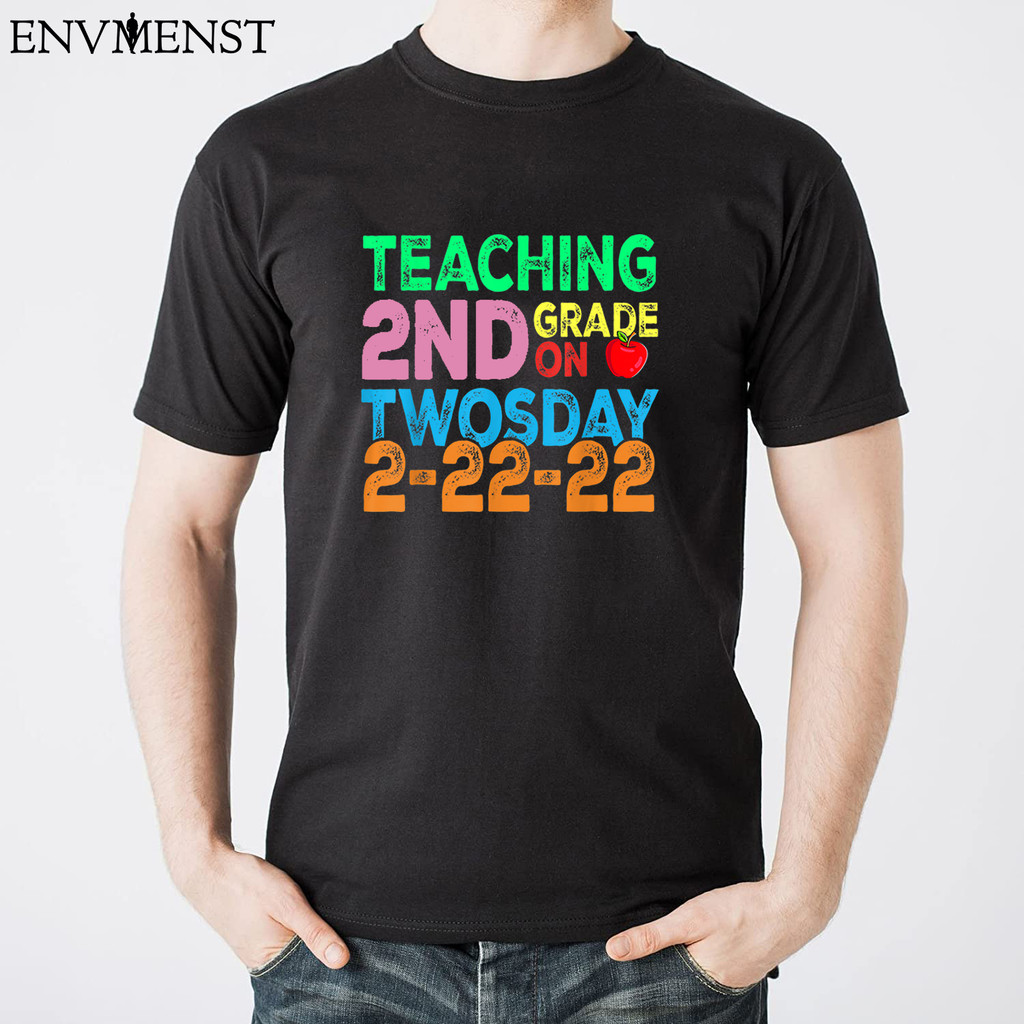 ตลกผ้าฝ้าย Twosday เสื้อยืด 02-22-2024 วันอังคาร หญิงชาย Streetwear EU ขนาดผู้ชาย Top กุมภาพันธ์ 2nd