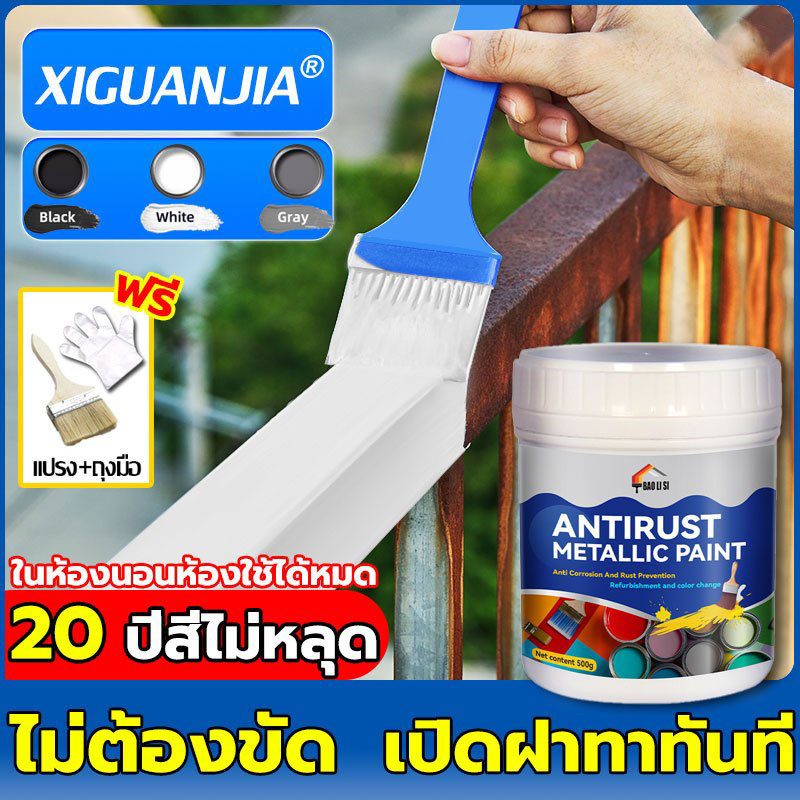 BAOLISI สีทาเหล็กกันสนิม สีกันสนิมเหล็ก สีทาเหล็ก ไม่ต้องขัด แห้งเร็ว ไม่เป็นสนิมและ ไม่กัดกร่อน – โปรปัง
