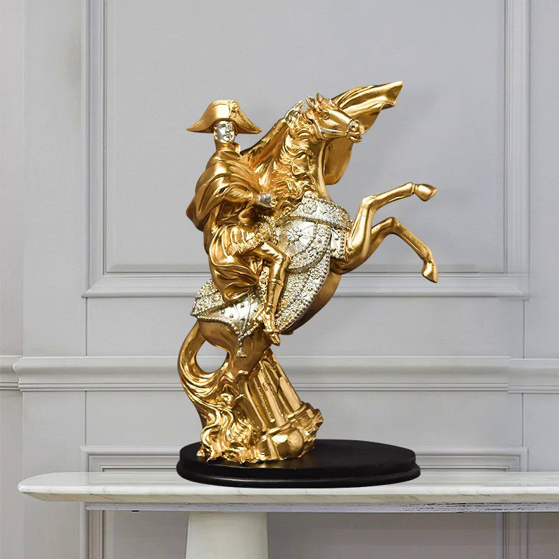 European figure sculpture French Napoleon knight sculpture home living room decoration office bookca
