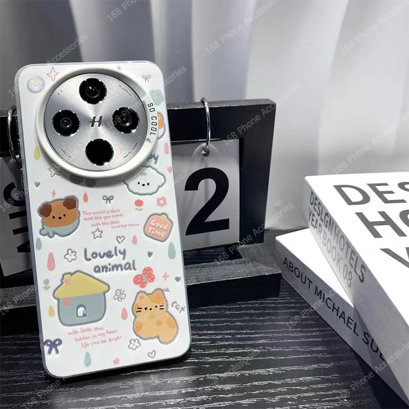 เคส OPPO Find X8 เคส OPPO Find X8 Pro เคสน่ารักการ์ตูนแมวน่ารักสุนัขกันกระแทกเคส ins สไตล์ด้านแข็ง IMD ชุบปุ่มโทรศัพท์ฝาครอบโทรศัพท์