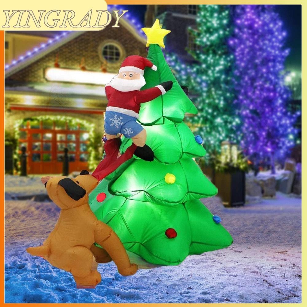 ตุ๊กตาเป่าลมคริสต์มาส,ไฟต้นไม้เป่าลม 1.8M/6FT,ไฟ LED ข้อเสนอปาร์ตี้ของขวัญรุ่นเป่าลมของเล่นในร่มกลางแจ้ง