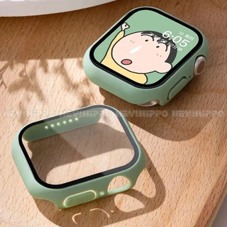 เคสป้องกัน 16 สีเหมาะสําหรับสมาร์ทวอทช์ซีรีส์ 10/9/8/7/5/4/SE/3/2/1 ฟิล์มเปลือกสีลูกกวาดเคสป้องกันแบบบูรณาการเหมาะสําหรับ ฉันดู 49/46/45/44/42/41/40/38มม
