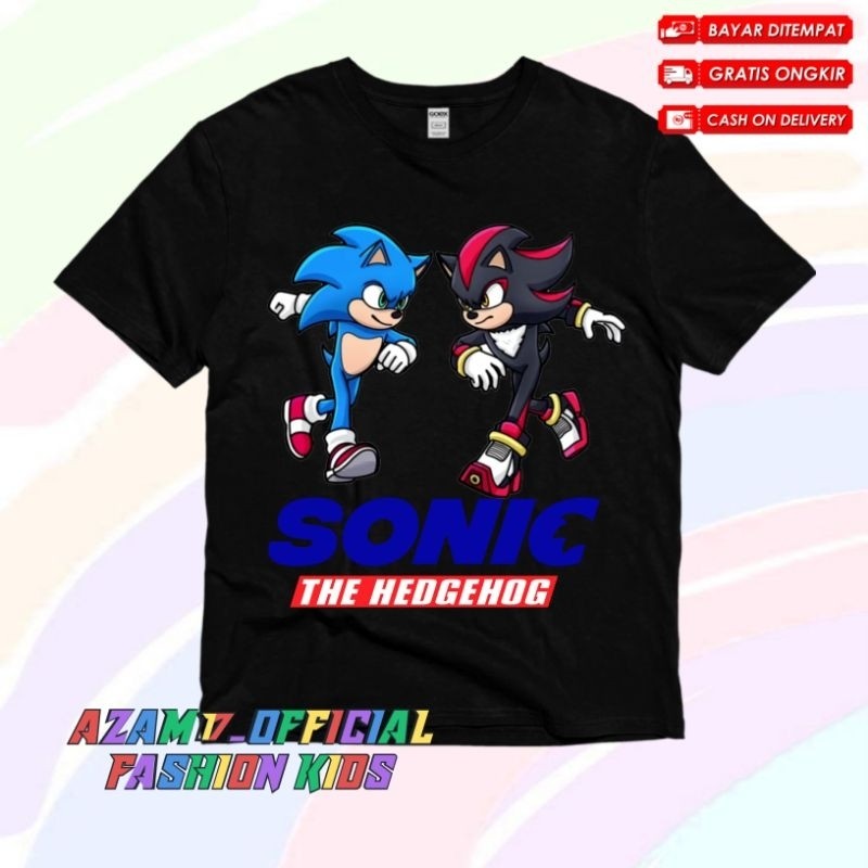 Sonic VS SHADOW CHILDRENS CLOTHING ฟรีชื่อ / SONIC THE HEDGEHOG CHILDRENS TSHIRT 100-150