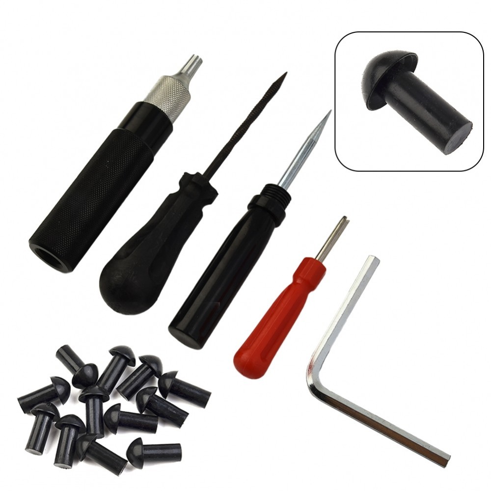 【AMANDA】Tire Repair Tools Plug Probe Puncture Replacement Tyre 1Set Accessories