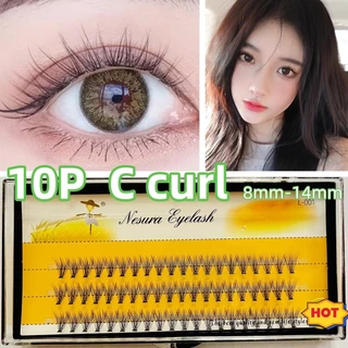 ขนตาปลอมแบบช่อ ต่อขนตา พรีเมด พัดปริมาณ 10D 20D ขนตาปลอม C curl เครื่องมือแต่งหน้าขนตาปลอม ขนตาเท็จธรรมชาติ 20d