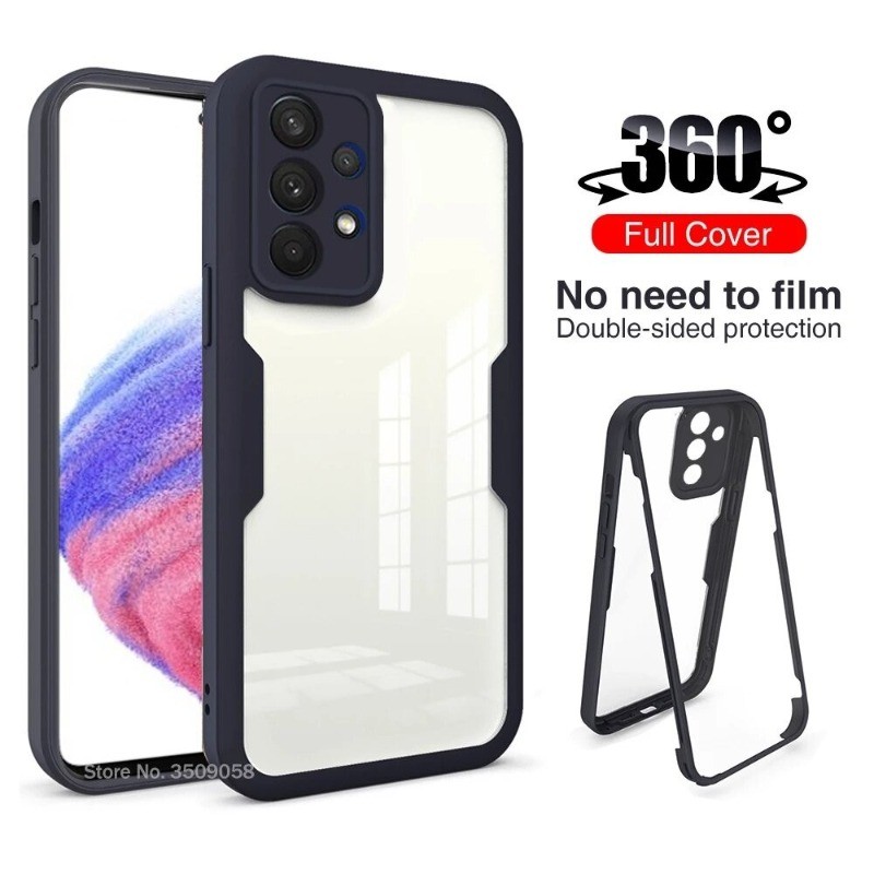สองด้านสําหรับ Samsung A03 A03S A03Core A13 A23 A33 A53 A73 M33 M53 4G 5G 360 คลุมทั้งหมด Hard Shell
