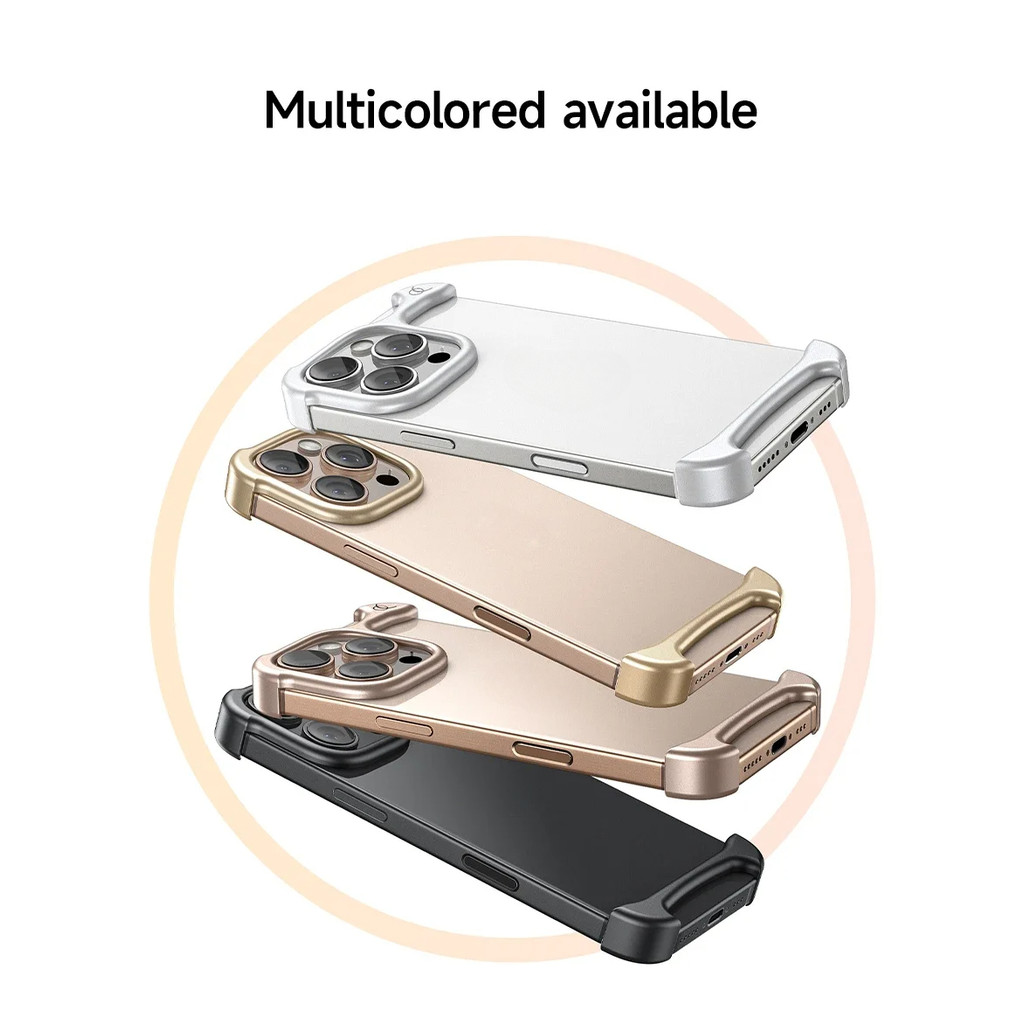 Arc Pulse Minimalismไม่มีชายแดนอลูมิเนียมกันชนโลหะน้ําหนักเบาเป็นพิเศษสําหรับIPhone 17 16 15 14 13 Pro Max Plus