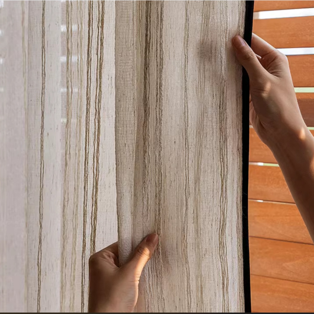 สไตล์ยุคกลางผ้าลินินผ้าลินินเชียร์ม่านวินเทจหน้าต่างผ้าม่านลายแสงกรองรักษาหน้าต่างสําหรับประตูบานเลื่อน/ห้องทํางาน/ห้องรับประทานอาหาร1แผง - รูปที่ 5