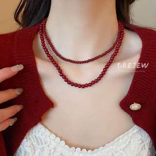 เดรเจว อันโคร่า สีแดงการขนส่งลูกปัดจี้สร้อยคอผู้หญิงการออกแบ…