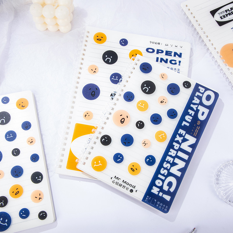 สมุดสันลวด A5 เส้นบรรทัด 80แผ่น 14.2x20.5ซม. คละลาย LB5A51-6954