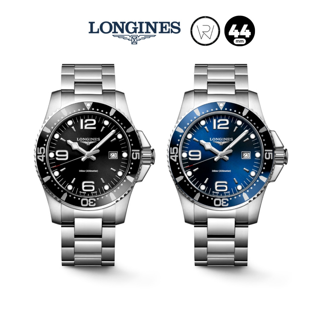 มือสอง 99 ใหม่ นาฬิกา LONGINES รุ่น HYDROCONQUEST QUARTZ 44MM